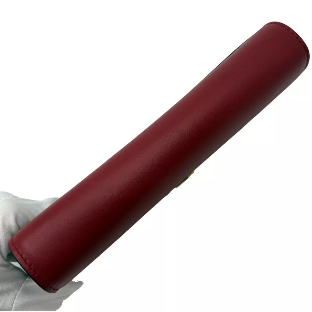 GUCCI GG Supreme Padlock Chain Wallet Red PVC - Picture 4 of 12